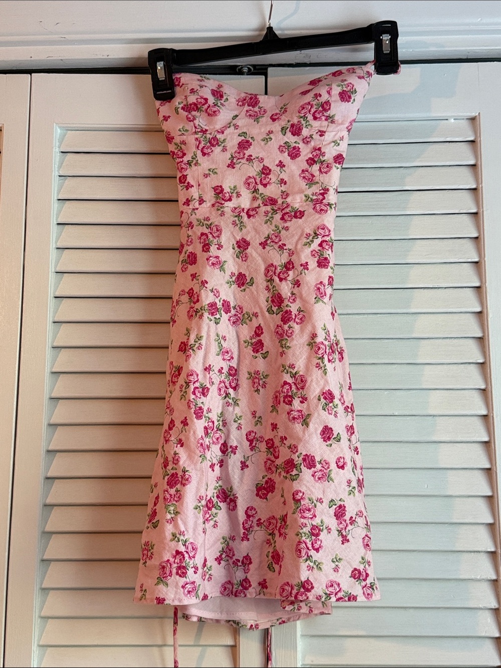 Zara Pink Floral Strapless Sundress